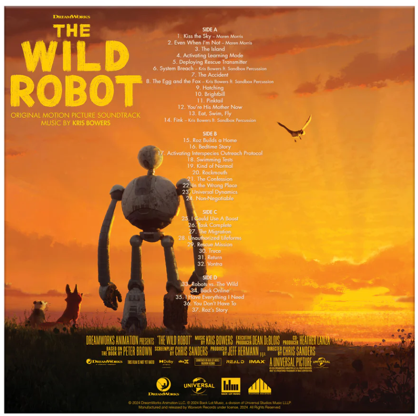 Kris Bowers - THE WILD ROBOT Original Motion Picture Soundtrack Music (2LP Clear Splatter) [Vinyl] (ONLINE ORDER ONLY)