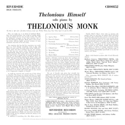 Thelonious Himself (Original Jazz Classics Series) (180 Gram Vinyl) [Vinyl] (ONLINE ORDER ONLY)