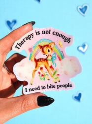 Funny Mental Health Sticker Pack –  Holographic Waterproof Vinyl Decals – Discounted Bundle of Anxiety, Therapy & Trauma Humor (ONLINE ORDER ONLY)