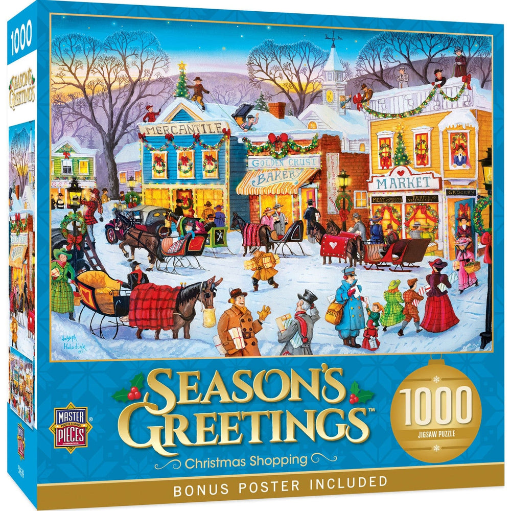 Season's Greetings - Christmas Shopping 1000 Piece Jigsaw Puzzle (ONLINE ORDER ONLY)
