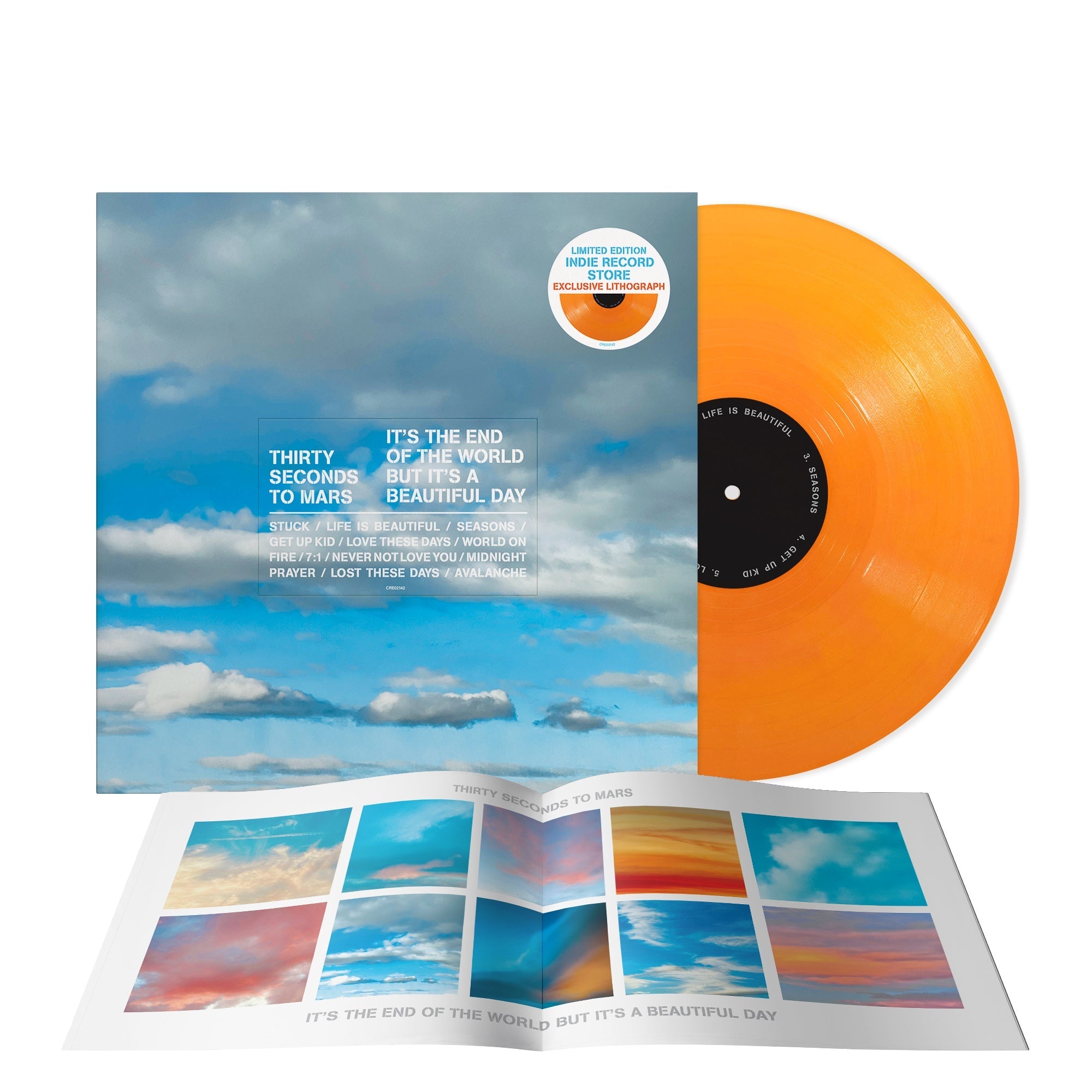 Thirty Seconds To Mars - It's The End Of The World But It's A Beautiful Day [Tangerine LP] [Alternate Cover] [Vinyl] (ONLINE ORDER ONLY)