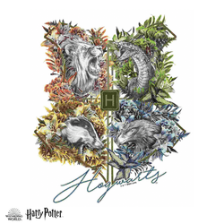 Harry Potter - Hogwarts Crests - Utilitarian Romance Wooden Jigsaw Puzzle (Online Order Only)