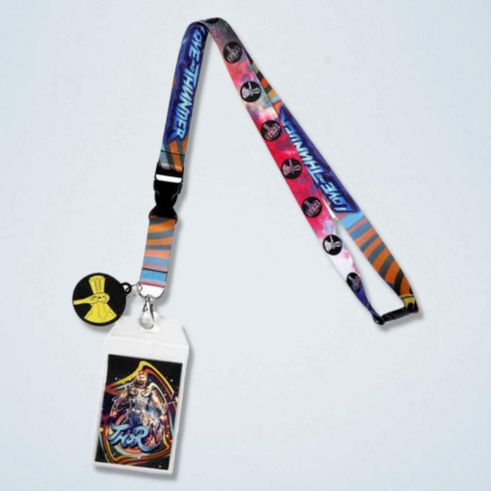 Thor: Love and Thunder Symbols (Marvel) Neon Print Breakaway Lanyard (Online Order Only)