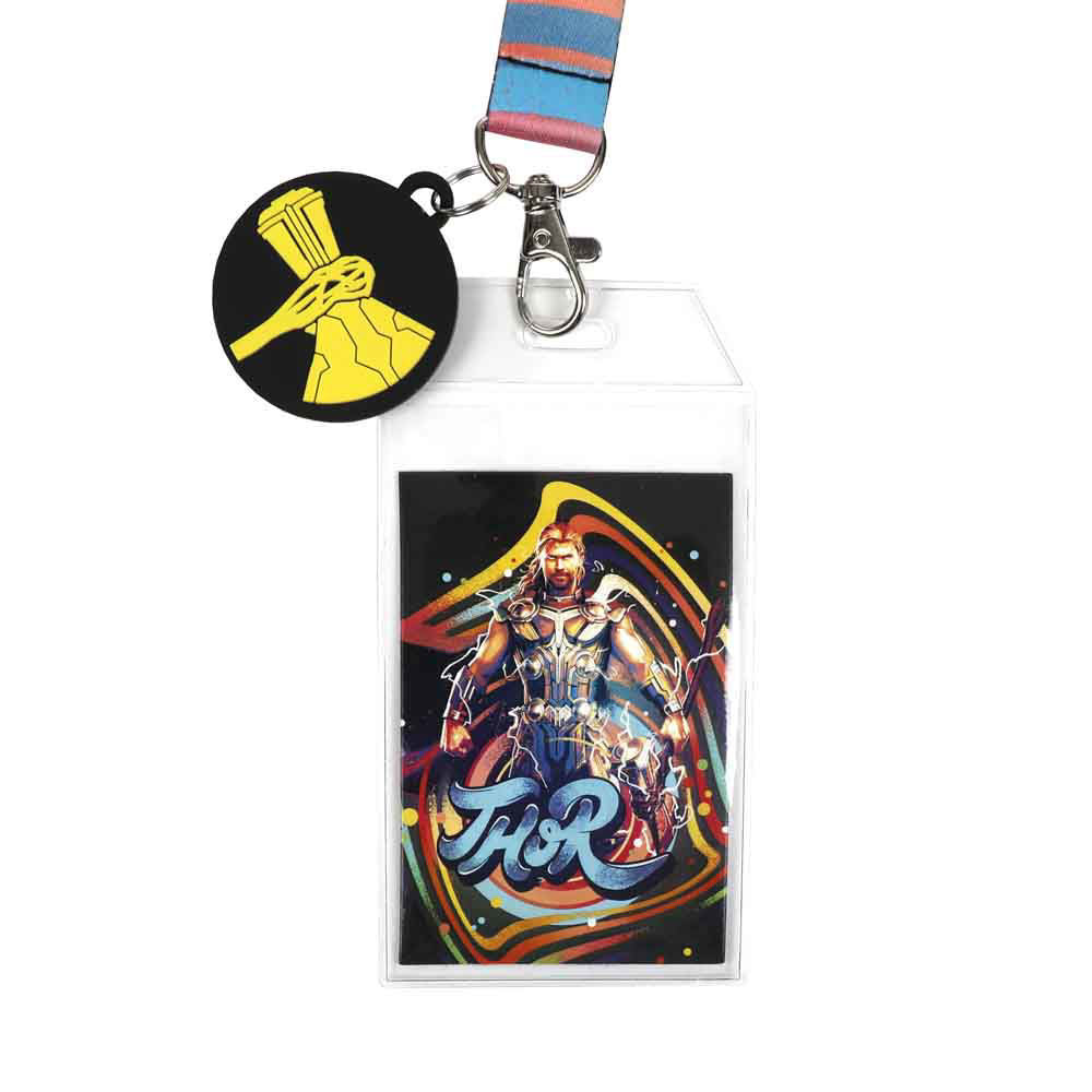 Thor: Love and Thunder Symbols (Marvel) Neon Print Breakaway Lanyard (Online Order Only)
