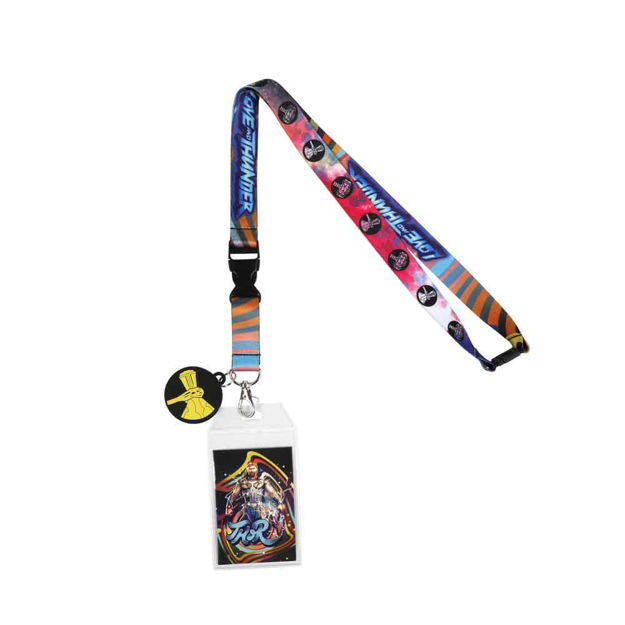 Thor: Love and Thunder Symbols (Marvel) Neon Print Breakaway Lanyard (Online Order Only)