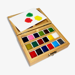 Watercolor Travel Set | Bamboo Case, Brushes, & Paper Pad (ONLINE ORDER ONLY)
