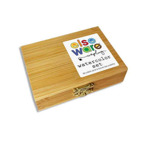 Watercolor Travel Set | Bamboo Case, Brushes, & Paper Pad (ONLINE ORDER ONLY)