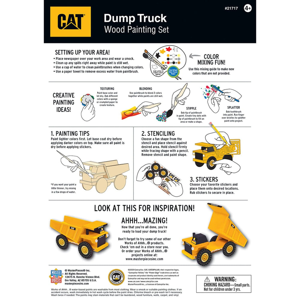 CAT - Caterpillar Dump Truck Wood Craft & Paint Kit (ONLINE ORDER ONLY)
