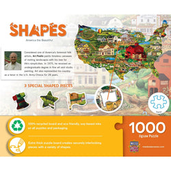 Shapes - America the Beautiful 1000 Piece Shaped Jigsaw Puzzle (ONLINE ORDER ONLY)