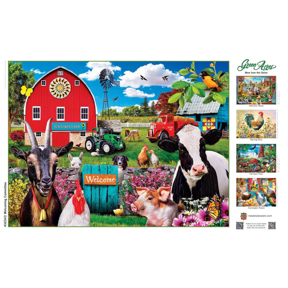 Green Acres - Welcoming Committee 300 Piece EZ Grip Jigsaw Puzzle
