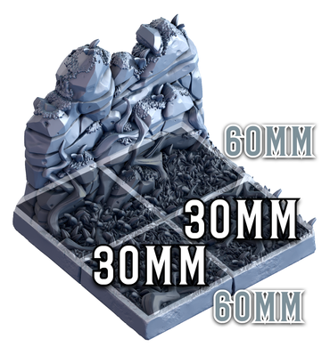 3D Printed Cast n Play Death x Tiles - Forest Set 28mm 32mm D&D (Online Only)