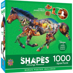 Shapes - Horsing Around 1000 Piece Shaped Jigsaw Puzzle (ONLINE ORDER ONLY)