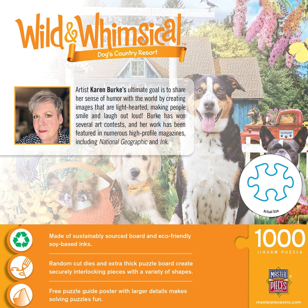 Wild & Whimsical - Dog's Country Restort 1000 Piece Jigsaw Puzzle (ONLINE ORDER ONLY)