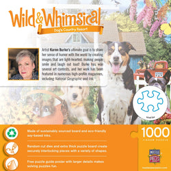 Wild & Whimsical - Dog's Country Restort 1000 Piece Jigsaw Puzzle (ONLINE ORDER ONLY)