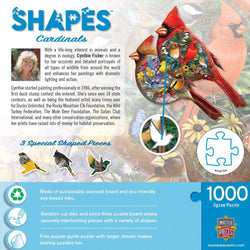 Shapes - Cardinals 1000 Piece Shaped Jigsaw Puzzle (ONLINE ORDER ONLY)