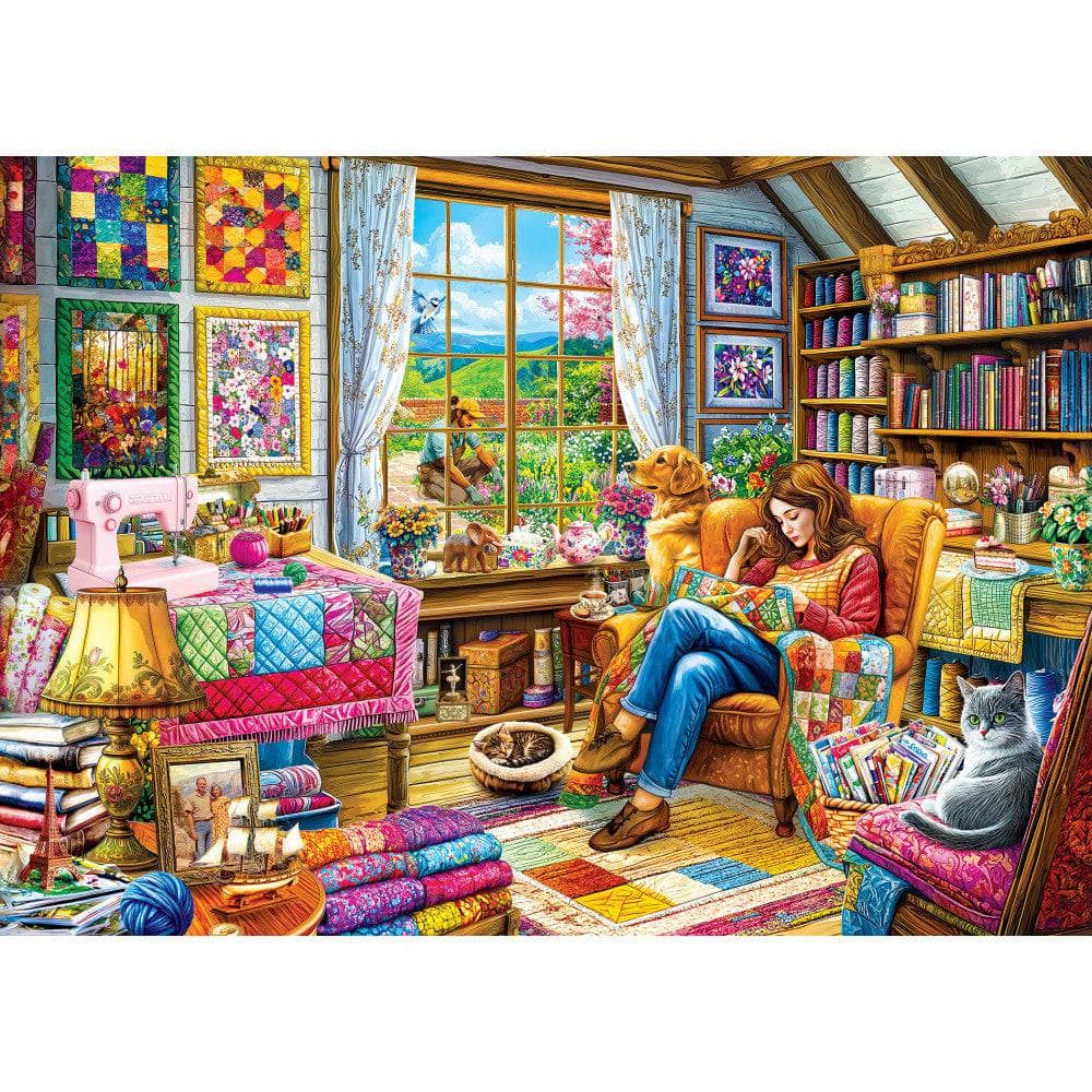 Maker's Nook - Quilts & Cucumbers 500 Piece Jigsaw Puzzle