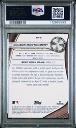 Graded 2024 Topps Bowmans Best Colson Montgomery #TP5 Top Prospects Green Mini Diamond /99 Rookie RC Baseball Card PSA 10 Gem Mint (ONLINE ORDER ONLY)
