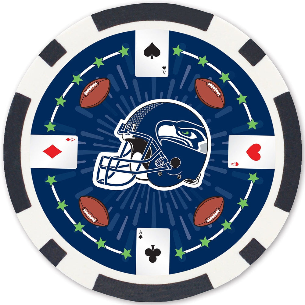 Seattle Seahawks 100 Piece Poker Chips (ONLINE ORDER ONLY)