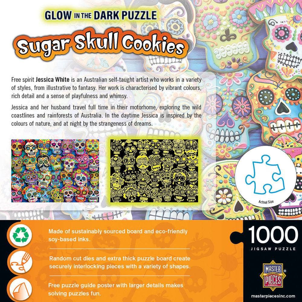Glow in the Dark - Sugar Skull Cookies 1000 Piece Jigsaw Puzzle