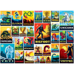 Vintage Posters - Mythical Creatures 1000 Piece Jigsaw Puzzle (ONLINE ORDER ONLY)