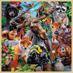Wood Fun Facts - Woodland Friends 48 Piece Wood Jigsaw Puzzle (ONLINE ORDER ONLY)
