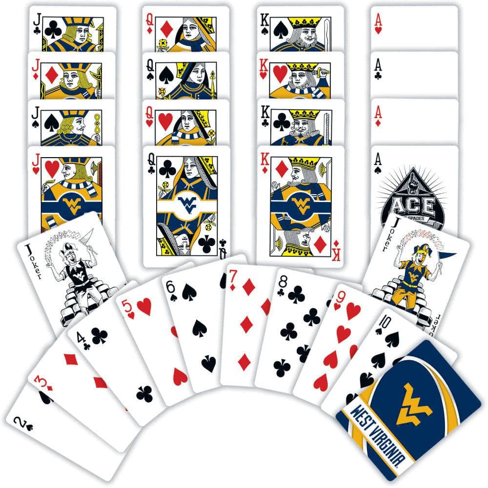 West Virginia Mountaineers Playing Cards - 54 Card Deck (ONLINE ORDER ONLY)