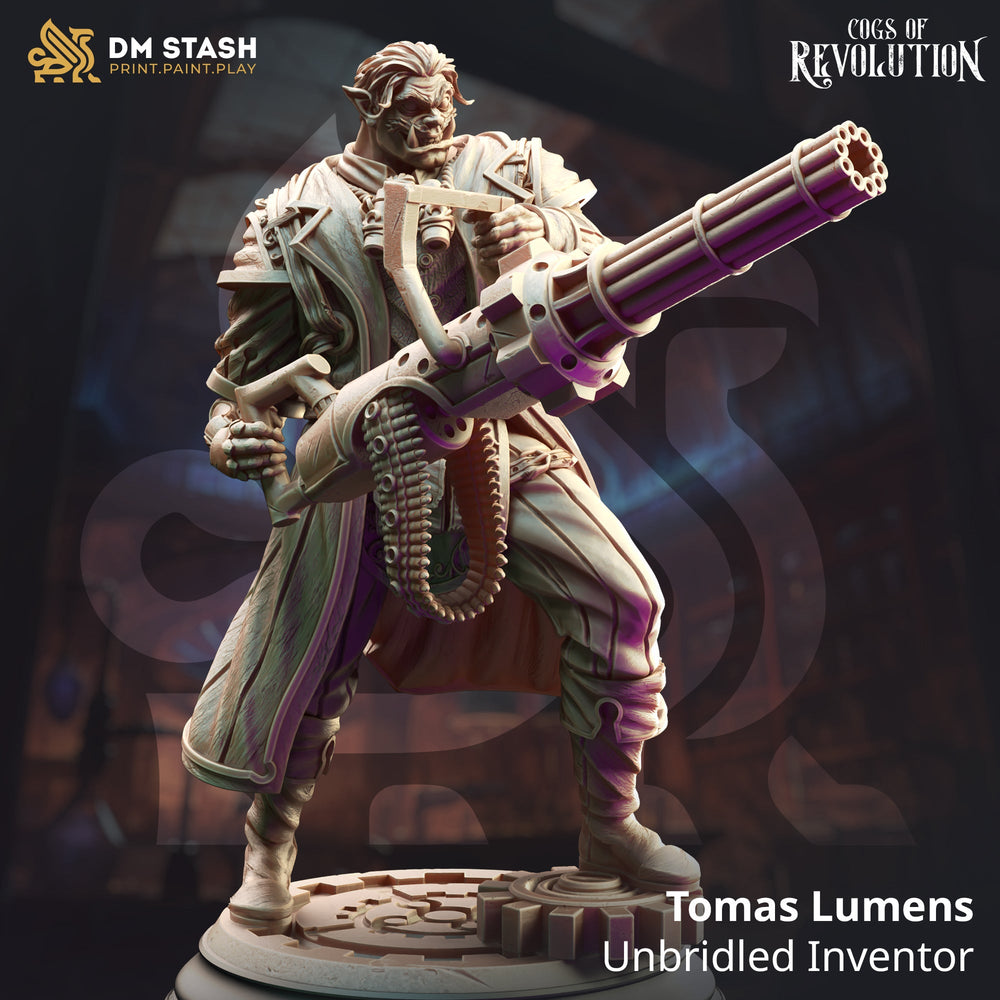 Tomas Lumens, Unbridled Inventor (Male Half-Orc Artificer) (Online Order Only)