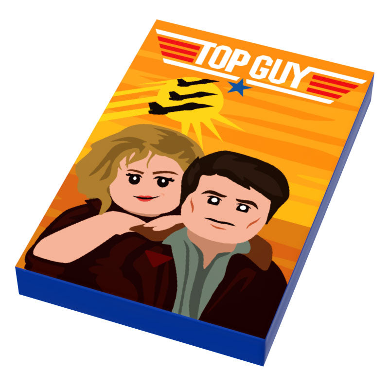 Top Guy Movie Cover (2x3 Tile) made using LEGO part - B3 Customs (Online Order Only)
