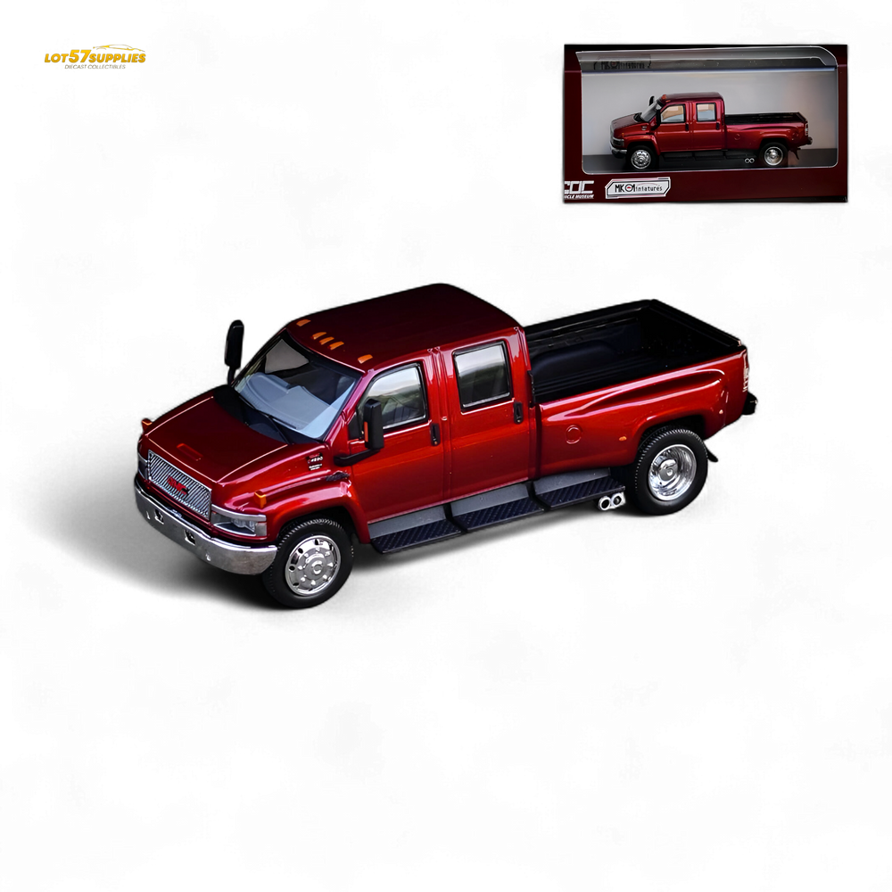 MK Miniatures & GOC GMC Top Kick Pick Up Truck - Metallic Red 1:64 (ONLINE ORDER ONLY)