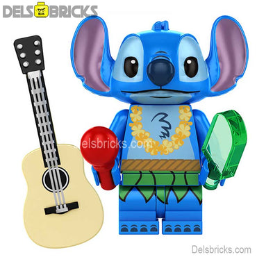 Stitch with Guitar & hula Outfit Lego Disney Minifigures Custom Toys (ONLINE ORDER ONLY)