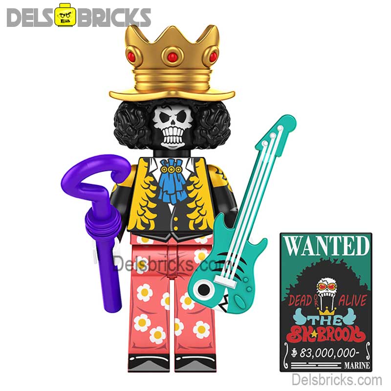 Brook from One Piece Lego Anime Minifigures Custom Toys set5 (ONLINE ORDER ONLY)