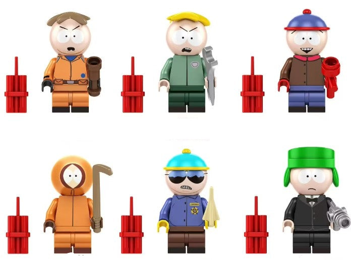 Cartoon Town Crew Custom Minifig Set (6-Pack) – Funny Animated Friends (ONLINE ORDER ONLY)