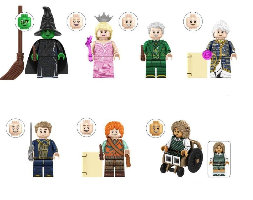 Magical Witches & Oz-Inspired Custom Minifig Set – 7-Piece Fan-Made Fantasy (Online Only)