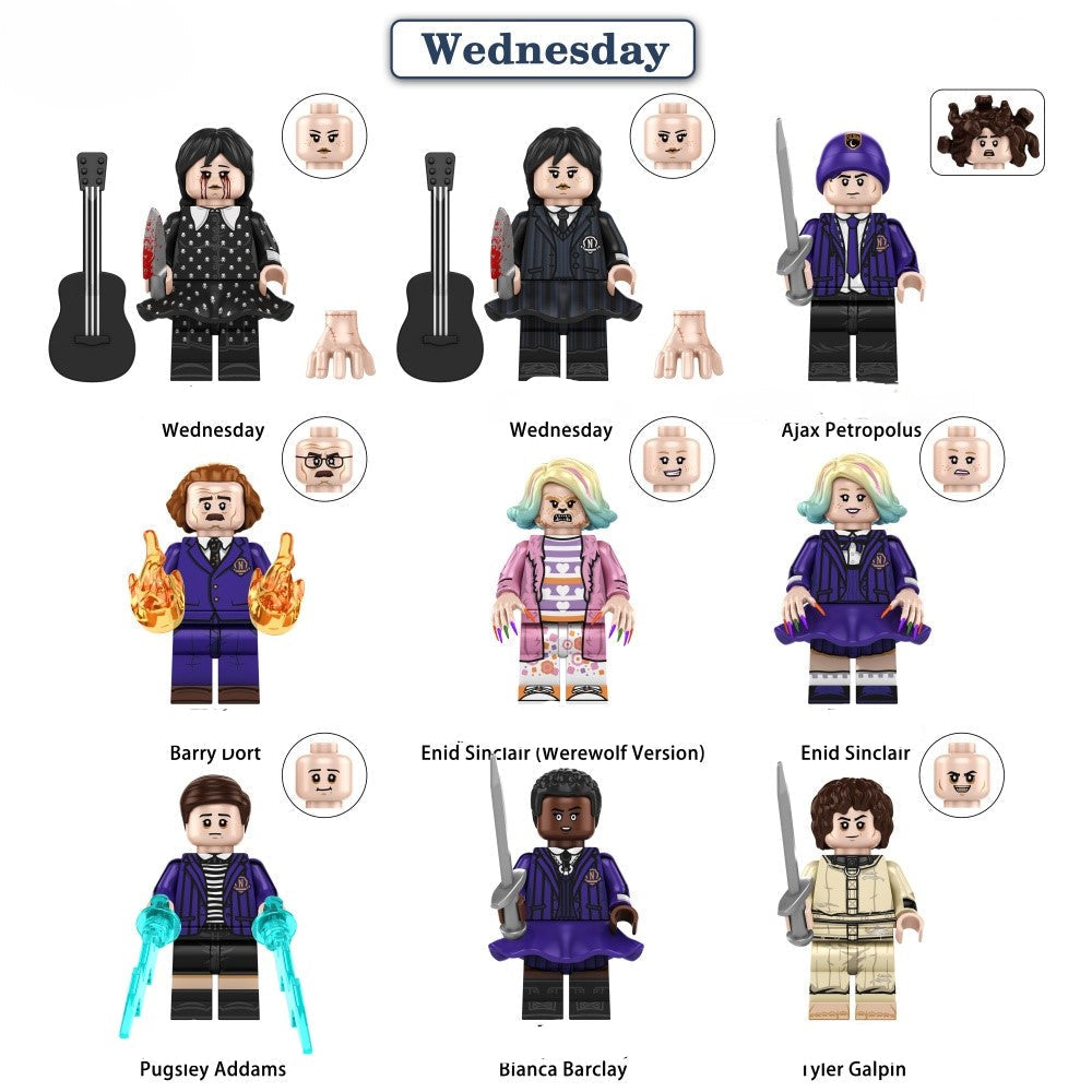 Wednesday Series Minifigure Set of 9 (ONLINE ORDER ONLY)