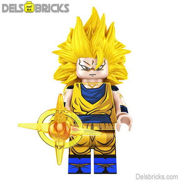 Goku Long yellow Hair Dragon Ball Z Super Lego Minifigures Anime Custom Toys (ONLINE ORDER ONLY)