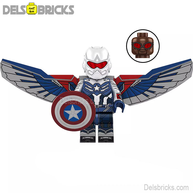 Captain America sam Wilson Avengers Lego Minifigures Custom Toys 1 (ONLINE ORDER ONLY)
