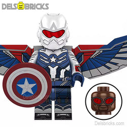 Captain America sam Wilson Avengers Lego Minifigures Custom Toys 1 (ONLINE ORDER ONLY)