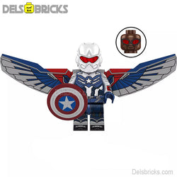 Captain America sam Wilson Avengers Lego Minifigures Custom Toys 1 (ONLINE ORDER ONLY)