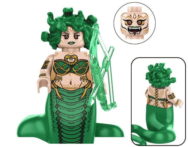 Medusa Minifigure – Gorgon Queen with Snake Hair (ONLINE ORDER ONLY)