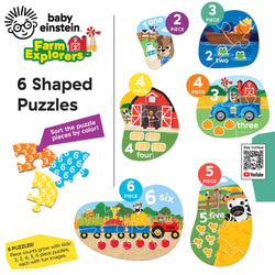 Baby Einstein - Farm Explorers Mini Shaped Puzzles 6-Pack