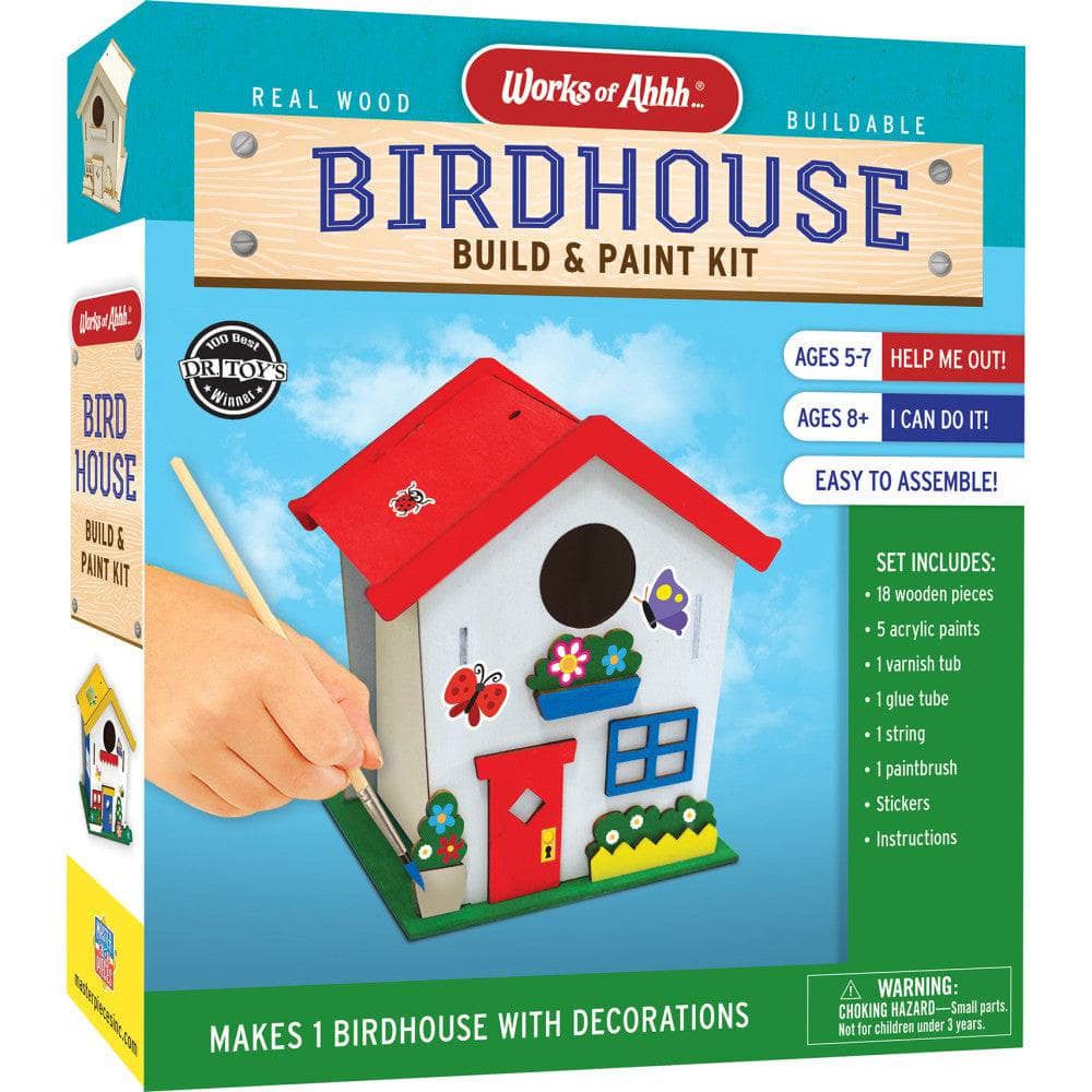 Birdhouse Buildable Wood Craft & Paint Kit (ONLINE ORDER ONLY)
