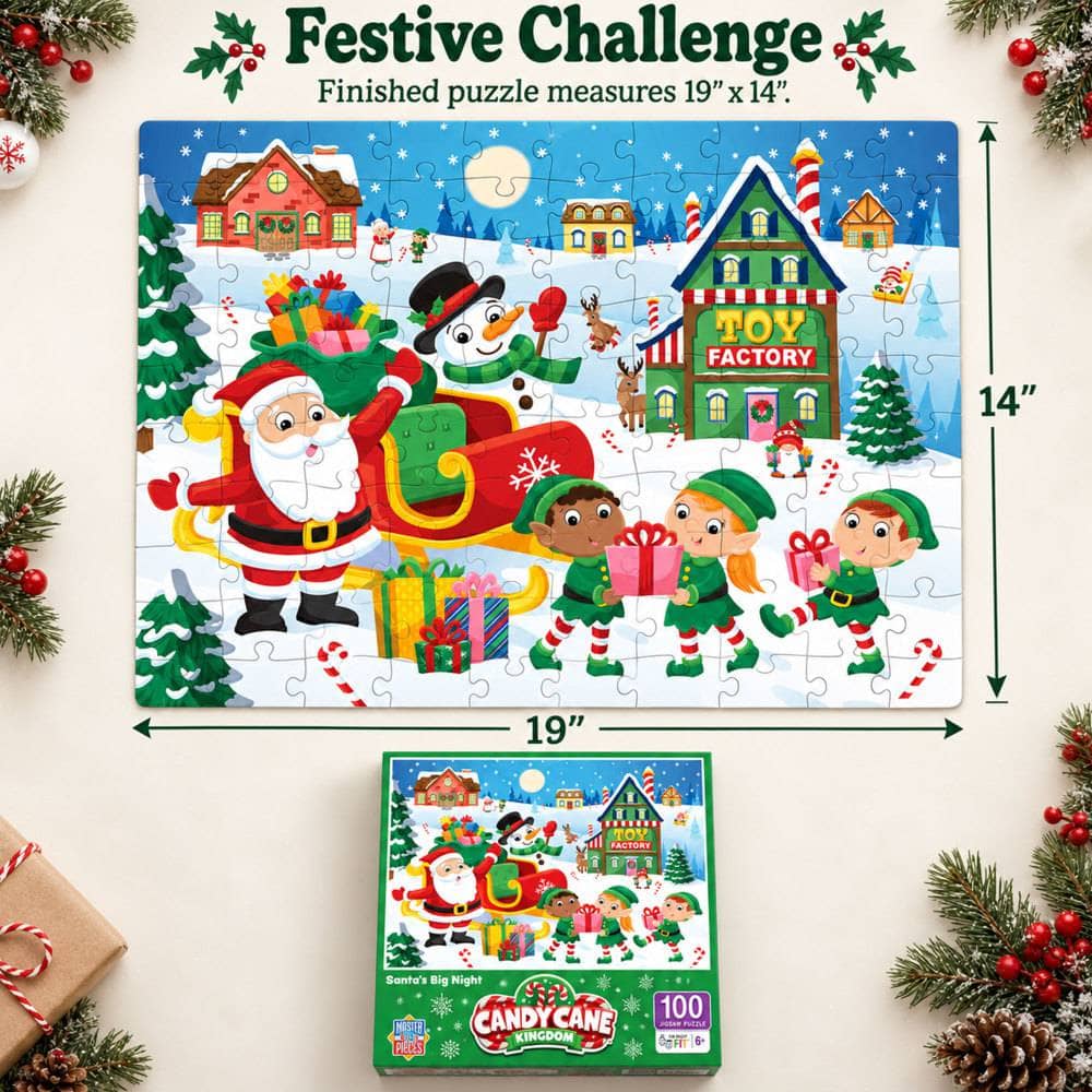 Candy Cane Kingdom - Santa's Big Night 100 Piece Puzzle