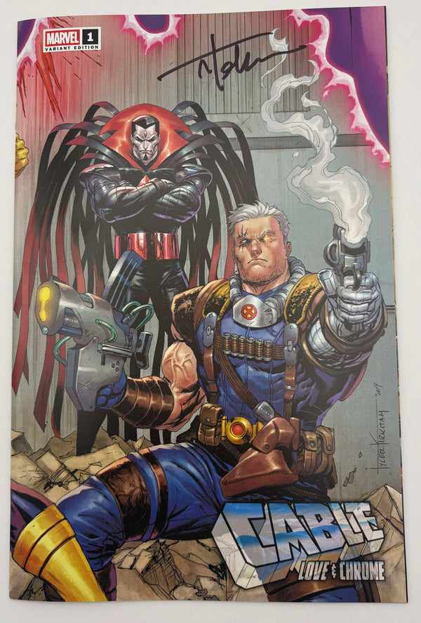 [Signed by Tyler Kirkham] Cable: Love & Chrome #1 Unknown Comics Tyler Kirkham Connecting Cover Exclusive Var [IN STOCK] (ONLINE ORDER ONLY)
