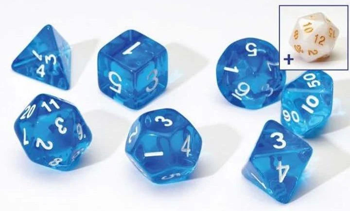 Sirius Dice:Translucent Blue Resin Dice Set