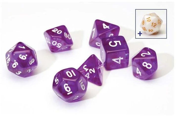Sirius Dice:Translucent Purple Resin Dice Set