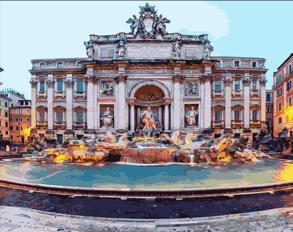 Trevi Fountain and Poli Palace (ONLINE ORDER ONLY)