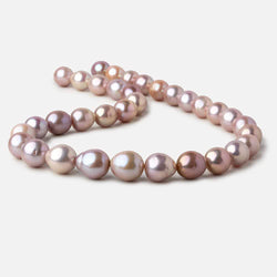 Tri Color Baroque straight drilled Freshwater Pearls 16 inch 11x10-12x14mm (ONLINE ORDER ONLY)