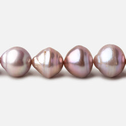 Tri Color Baroque straight drilled Freshwater Pearls 16 inch 38 pearls 11mm  12mm A (ONLINE ORDER ONLY)