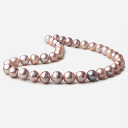 Tri Color Baroque straight drilled Freshwater Pearls 16 inch 38 pearls 11mm  12mm A (ONLINE ORDER ONLY)