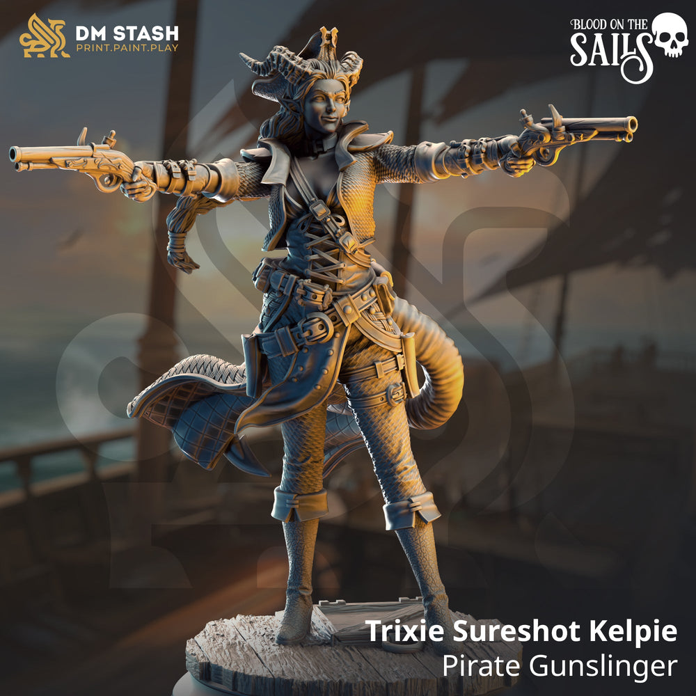 Trixie "Sureshot" Kelpie, Pirate Gunslinger (Female Nosmeni Pirate) (Online Only)